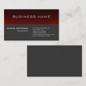 Business Card des Red Striped Gray Background Mana Visitenkarte (Vorne/Hinten)