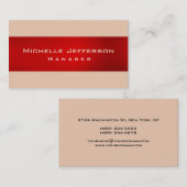 Business Card des Red Wüste Sand Managers Visitenkarte (Vorne/Hinten)