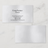 Business Card des schlichten Grau White Lights Man Visitenkarte (Vorne/Hinten)