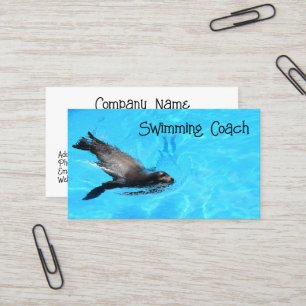Business Card des Schwimmbads Visitenkarte