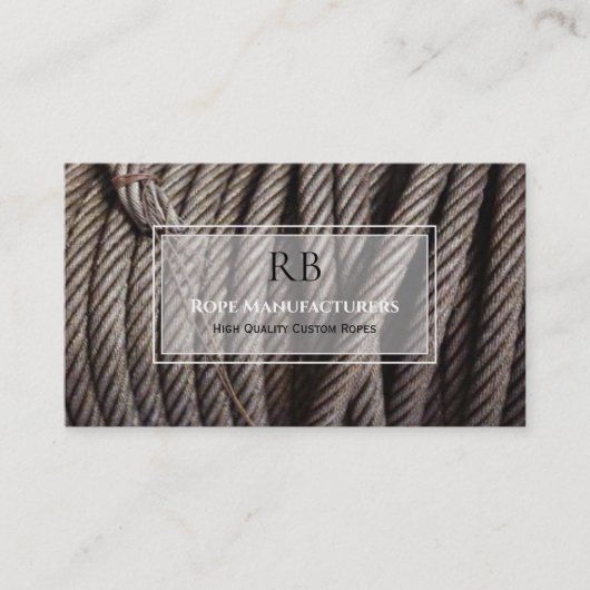 Business Card des Seilherstellers Visitenkarte (Vorderseite)