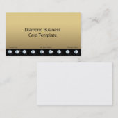 Business Card Design Gold und Diamond Kristall Visitenkarte (Vorne/Hinten)