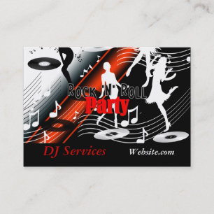 Business Card DJ Disk Jockey Retro Music Party Visitenkarte