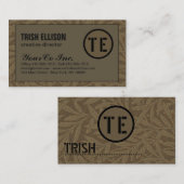 Business Card Earthy Kraft Custom Template Modern Visitenkarte (Vorne/Hinten)