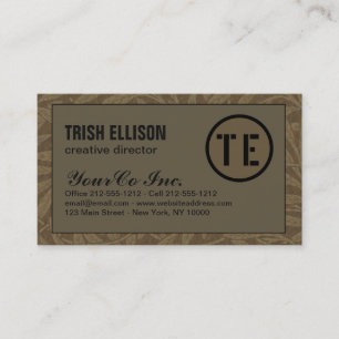 Business Card Earthy Kraft Custom Template Modern Visitenkarte