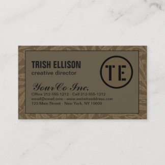 Business Card Earthy Kraft Custom Template Modern Visitenkarte