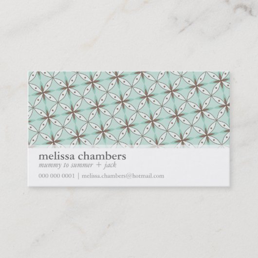 BUSINESS CARD - einfaches, funky Muster Visitenkarte (Vorderseite)