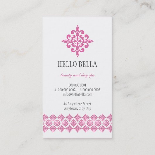 BUSINESS CARD einfaches modernes Motiv pink Visitenkarte (Vorderseite)