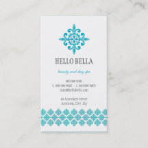 BUSINESS CARD einfaches modernes Motiv Türkis