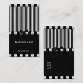 Business Card Elegante Art Deco Schwarz-weißes Sil Visitenkarte (Vorne/Hinten)