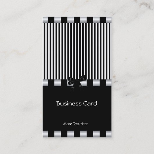 Business Card Elegante Art Deco Schwarz-weißes Sil Visitenkarte (Vorderseite)