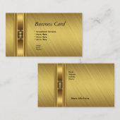 Business Card Elegante Gelbe Gold Elite Visitenkarte (Vorne/Hinten)