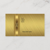 Business Card Elegante Gelbe Gold Elite Visitenkarte (Rückseite)