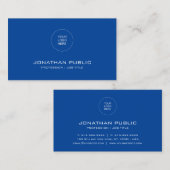 Business Card Elegante moderne Deep Blue Vorlage Visitenkarte (Vorne/Hinten)