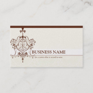 BUSINESS CARD eleganter Vintager Kronleuchter Visitenkarte