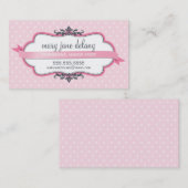 BUSINESS CARD elegantes, fett rosa Pastellbaby Visitenkarte (Vorne/Hinten)
