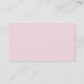 BUSINESS CARD elegantes, fett rosa Pastellbaby Visitenkarte (Rückseite)