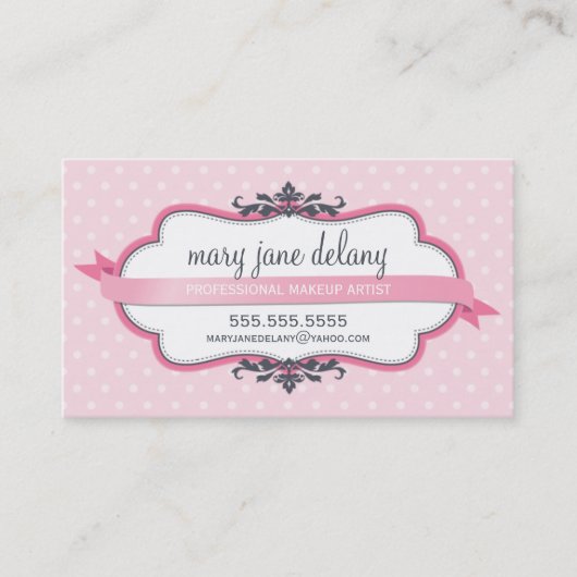 BUSINESS CARD elegantes, fett rosa Pastellbaby Visitenkarte (Vorderseite)