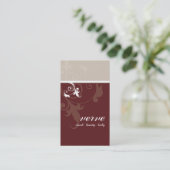 BUSINESS CARD elegantes modernes Blattwerk Visitenkarte (Stehend Vorderseite)