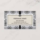BUSINESS CARD elegantes schwarzes Elfenbein Visitenkarte (Rückseite)