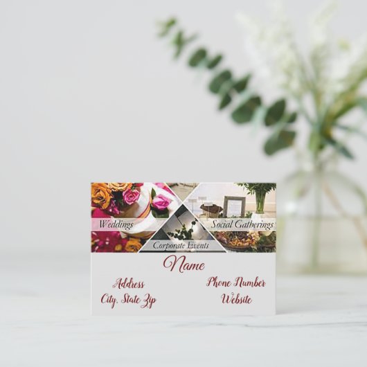 Business Card "Eventplaner" Visitenkarte (Stehend Vorderseite)