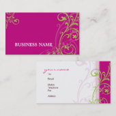 BUSINESS CARD fabelhaft elegant geblüht rosa Limon Visitenkarte (Vorne/Hinten)