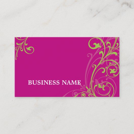 BUSINESS CARD fabelhaft elegant geblüht rosa Limon Visitenkarte (Vorderseite)