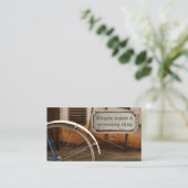 Business Card Fahrradwerkstatt Ersatzteile Visitenkarte (Stehend Vorderseite)