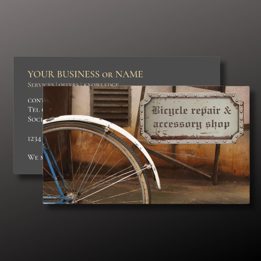 Business Card Fahrradwerkstatt Ersatzteile Visitenkarte