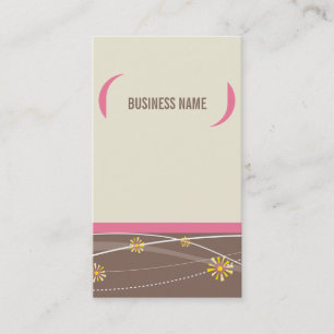 BUSINESS CARD fett helle Klammer Creme mocha pink Visitenkarte