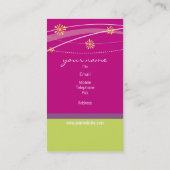 BUSINESS CARD fett helle Klammern Limon rosa Pflau Visitenkarte (Rückseite)