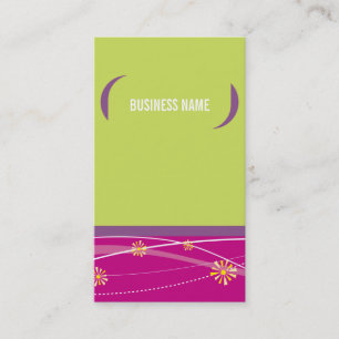 BUSINESS CARD fett helle Klammern Limon rosa Pflau Visitenkarte