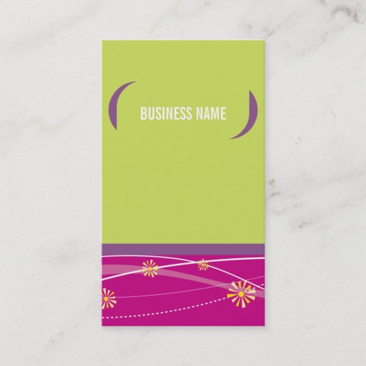 BUSINESS CARD fett helle Klammern Limon rosa Pflau Visitenkarte (Vorderseite)