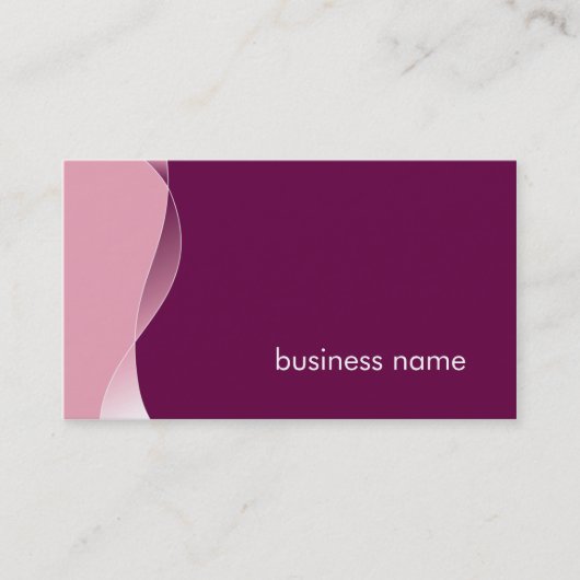 BUSINESS CARD fett-modern-swish pum mulberrosa Visitenkarte (Vorderseite)