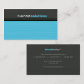 BUSINESS CARD fett moderne lineare Aqua Blue grau Visitenkarte (Vorne/Hinten)