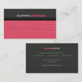 BUSINESS CARD fett moderne lineare Koralle rosa gr Visitenkarte (Vorne/Hinten)