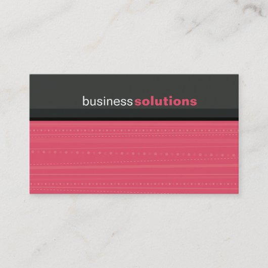 BUSINESS CARD fett moderne lineare Koralle rosa gr Visitenkarte (Vorderseite)