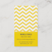 BUSINESS CARD fett-trendy Zickzack Streifen gelb Visitenkarte (Rückseite)