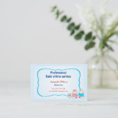 Business card for babysitter & childcare visitenkarte (Stehend Vorderseite)