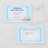 Business card  for babysitter & childcare visitenkarte (Vorne/Hinten)