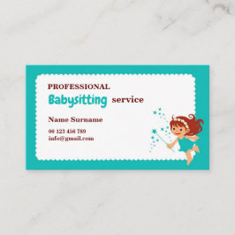Business card for babysitter, childcare visitenkarte