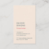 Business Card for Fitness trainer Visitenkarte (Rückseite)