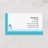 business card for plumber & handyman visitenkarte (Rückseite)