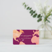 Business Card for Tour Guides with Map Visitenkarte (Stehend Vorderseite)