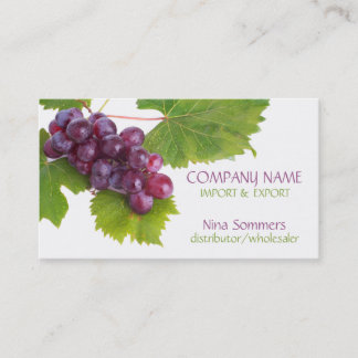 Business Card: frische Trauben Visitenkarte