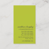 BUSINESS CARD funky stylische Halskette Visitenkarte (Rückseite)