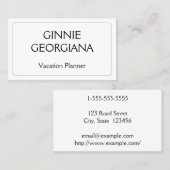 Business Card für anspruchsvolle und elegante Feri Visitenkarte (Vorne/Hinten)
