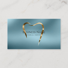 Business Card für aquamarin- und Goldzahnärzte Visitenkarte