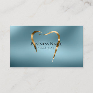 Business Card für aquamarin- und Goldzahnärzte Visitenkarte