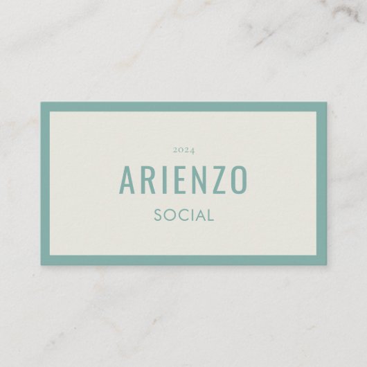 Business Card für aquamarine Social Media-Markenbe Visitenkarte (Vorderseite)